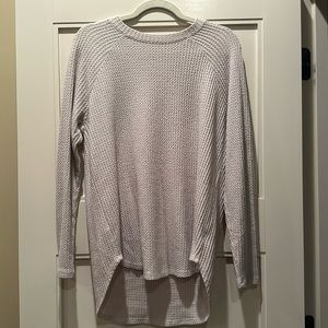 American Eagle Cream Waffle Texture Long Sleeve - Women’s Size Medium